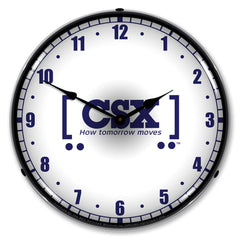 CSX Railroad "How Tomorrow Moves" 14" LED Wall Clock
