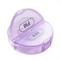 Maxpert Medical AM/PM (7 Day) Weekly Round Travel Pill Organizer in Case