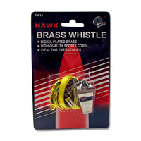 Brass Whistle with Lanyard (35-Pack)
