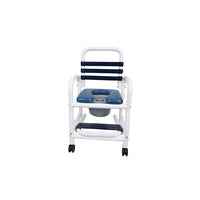 Mor-Medical 22" Drop Arm Shower Commode Chair Infection-Control, 310 lb Capacity