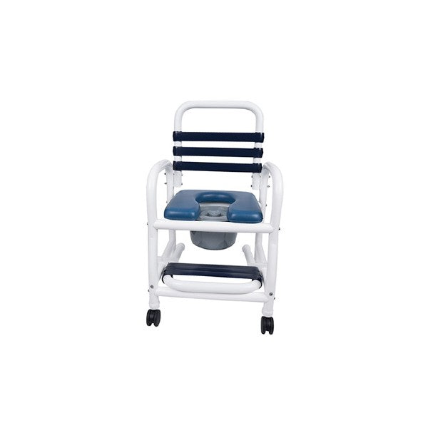 Mor-Medical 22" Drop Arm Shower Commode Chair Infection-Control, 310 lb Capacity