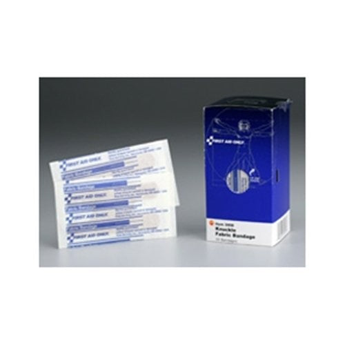 First Aid Only Smart Compliance Refill Knuckle Blue Metal Detectable Bandages, 20 Per Box