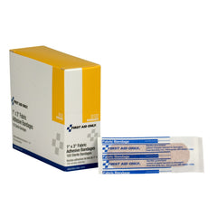 First Aid Only 1"x 3" Fabric Bandages, 100 Per Box