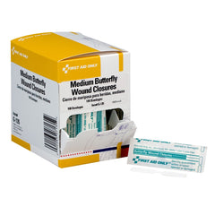 First Aid Only Butterfly Wound Closures, Medium, 100 Per Box