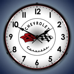 Corvette C1 Logo 14" LED Wall Clock
