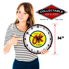 OK Used Cars 14" LED Wall Clock