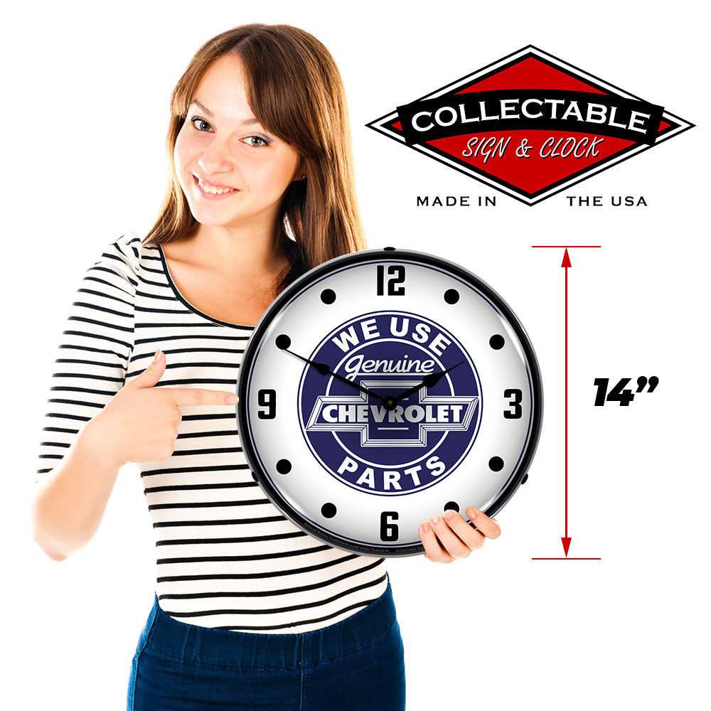 We Use Genuine Chevrolet Parts 14" LED Wall Clock