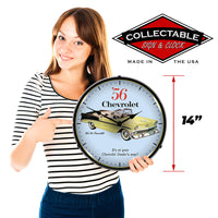 1956 Chevrolet Bel Air Convertible 14" LED Wall Clock