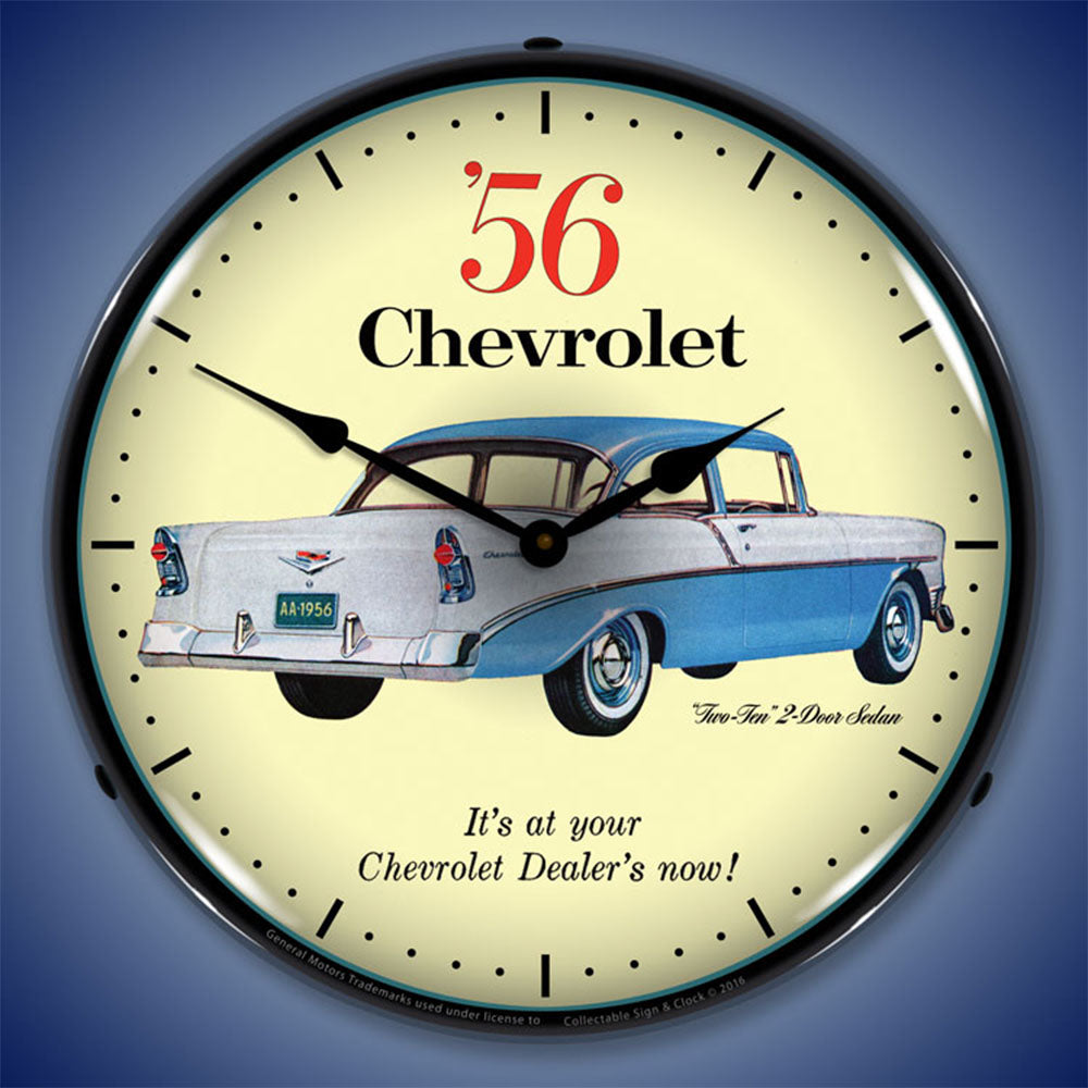 1956 Chevrolet "Two Ten 2 Door Sedan" 14" LED Wall Clock