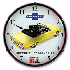 1964 Chevy Chevelle Convertible 14" LED Wall Clock