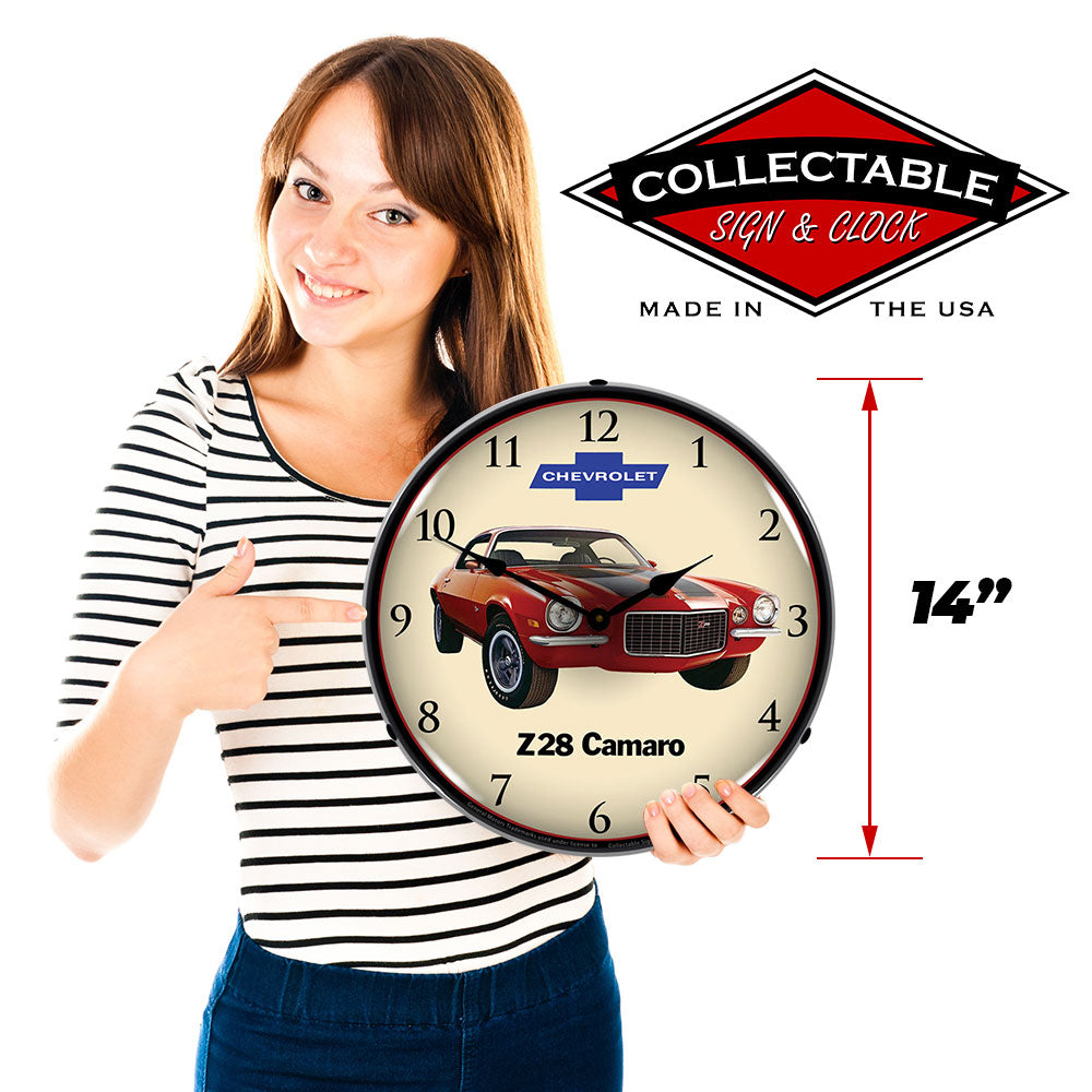 1972 Z28 Camaro by Chevrolet 14" LED Wall Clock