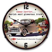 1957 Chevrolet Task Force 57 Cameo Truck 14" LED Wall Clock