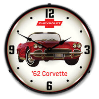 1962 Corvette by Chevrolet 14" LED Wall Clock