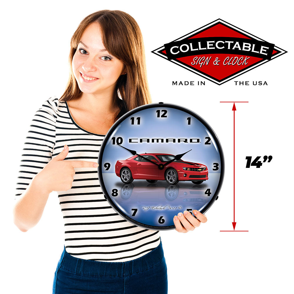 Camaro G5 Red Jewel 14" LED Wall Clock