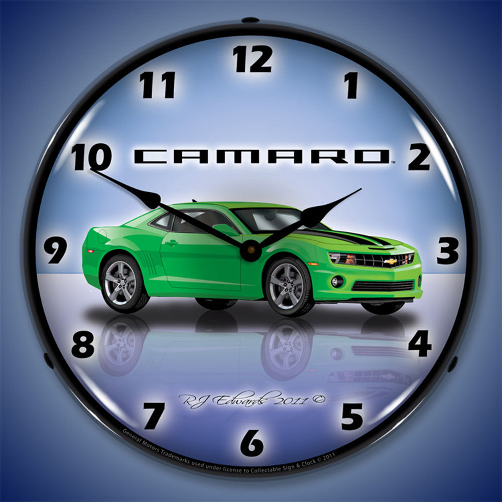 Camaro G5 Synergy Green 14" LED Wall Clock