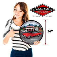 1968 SS Chevelle at Shade Tree Garage 14" LED Wall Clock