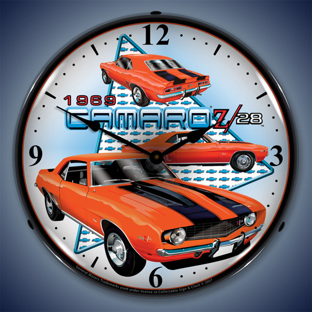 1969 Camaro Z28 14" LED Wall Clock