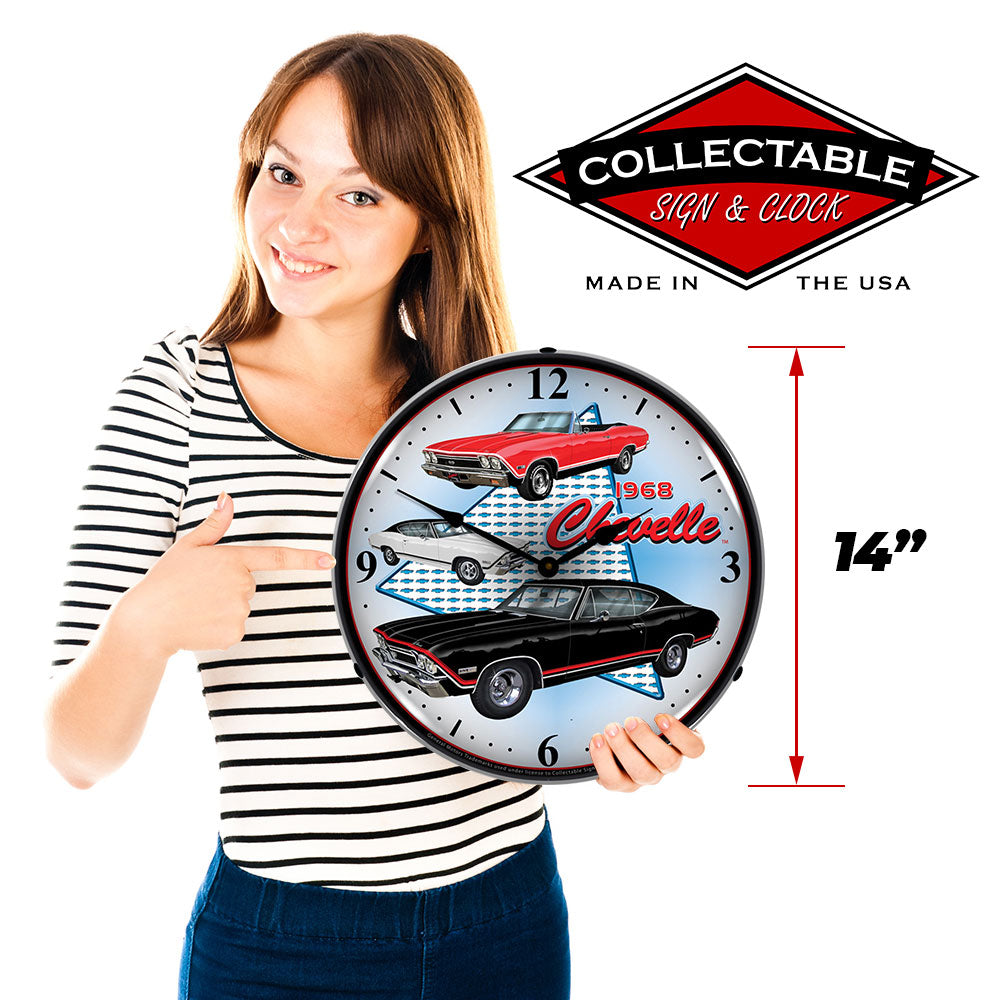 1968 Chevy Chevelle 14" LED Wall Clock