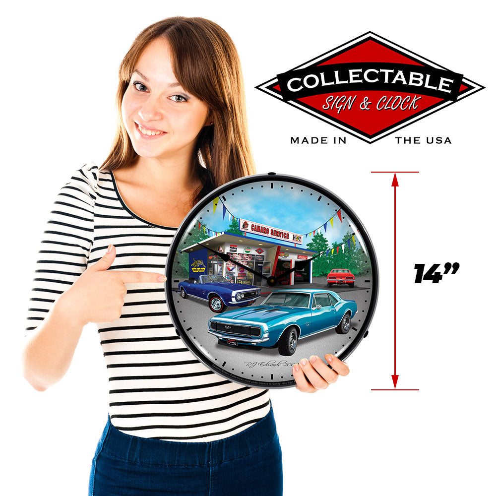 1967 Camaro Garage 14" LED Wall Clock