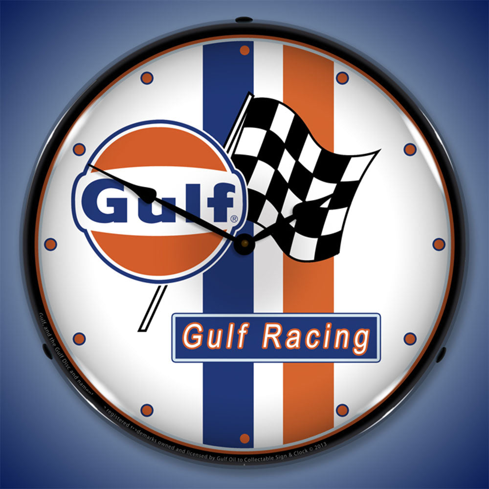 Gulf Racing 14" LED Wall Clock