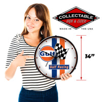 Gulf Racing 14" LED Wall Clock
