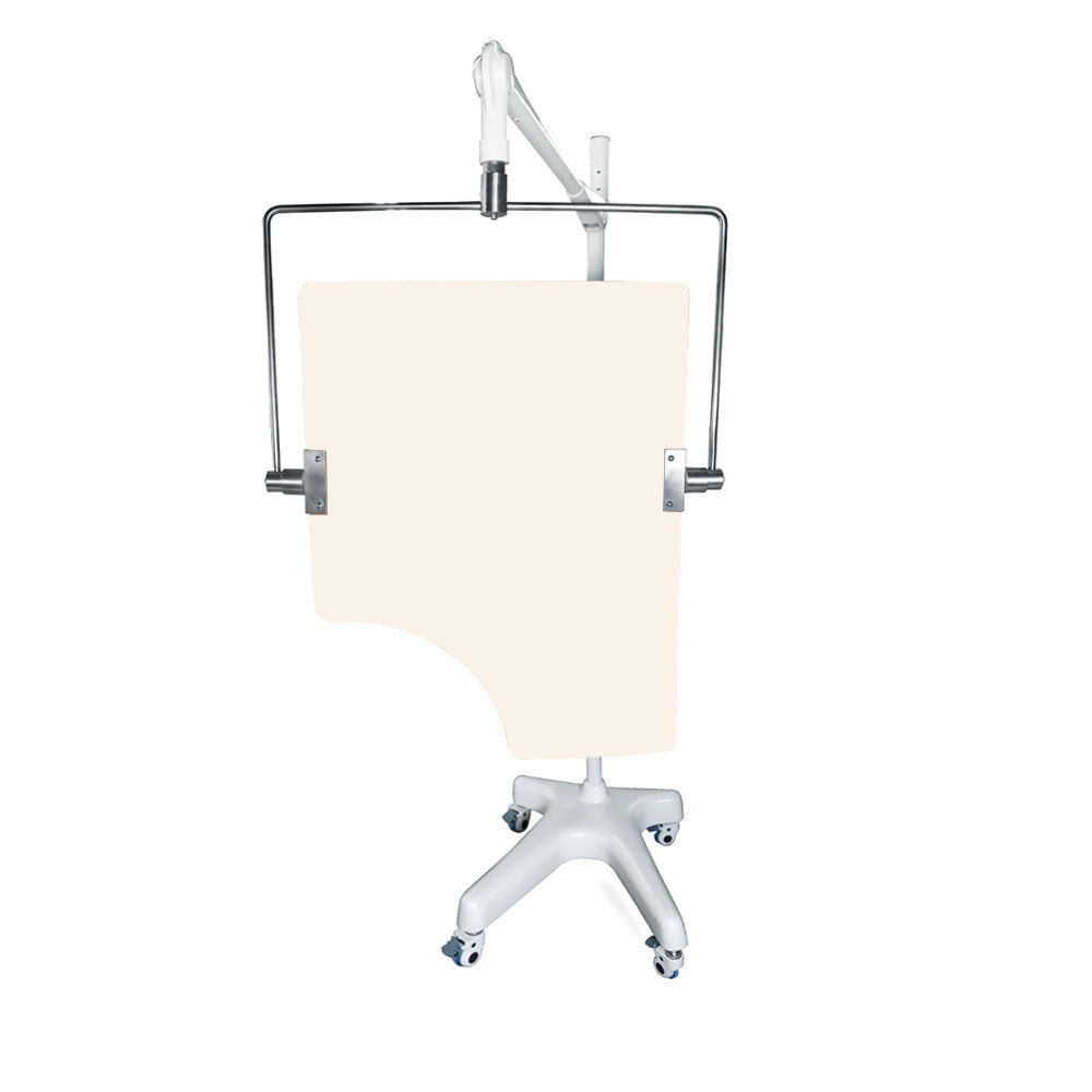 Phillips Safety Mobile Overhead Lead Acrylic Barrier with Torso Cutout and Offset Arm
