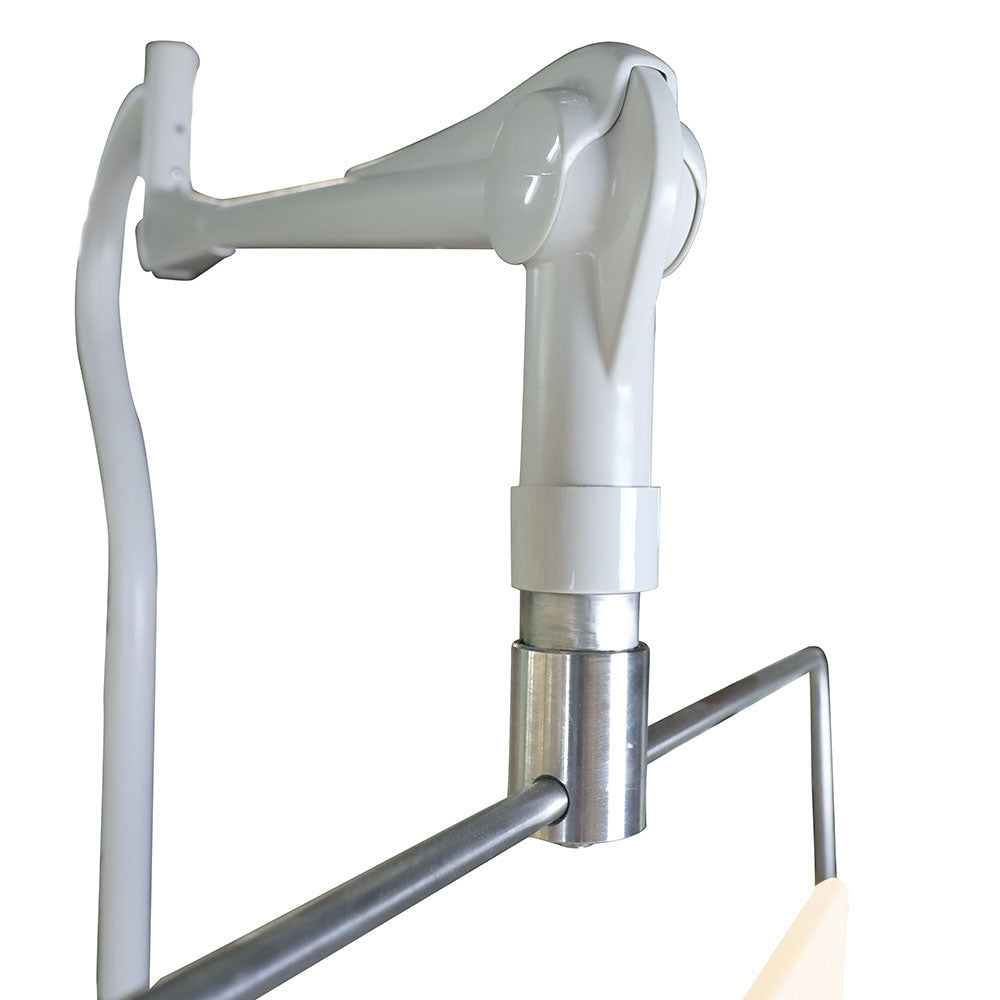 Phillips Safety Mobile Overhead Lead Acrylic Barrier with Torso Cutout and Offset Arm