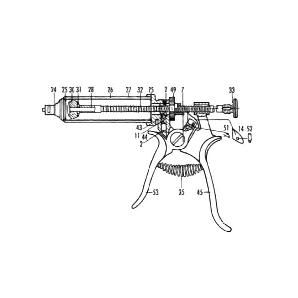 Jorgensen Labs Rubber Piston Roux Syringe 10CC
