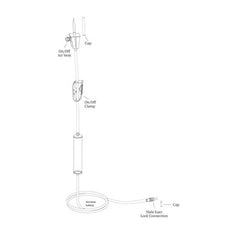 Jorgensen Labs Large Bore IV Set w/ Drip Chamber