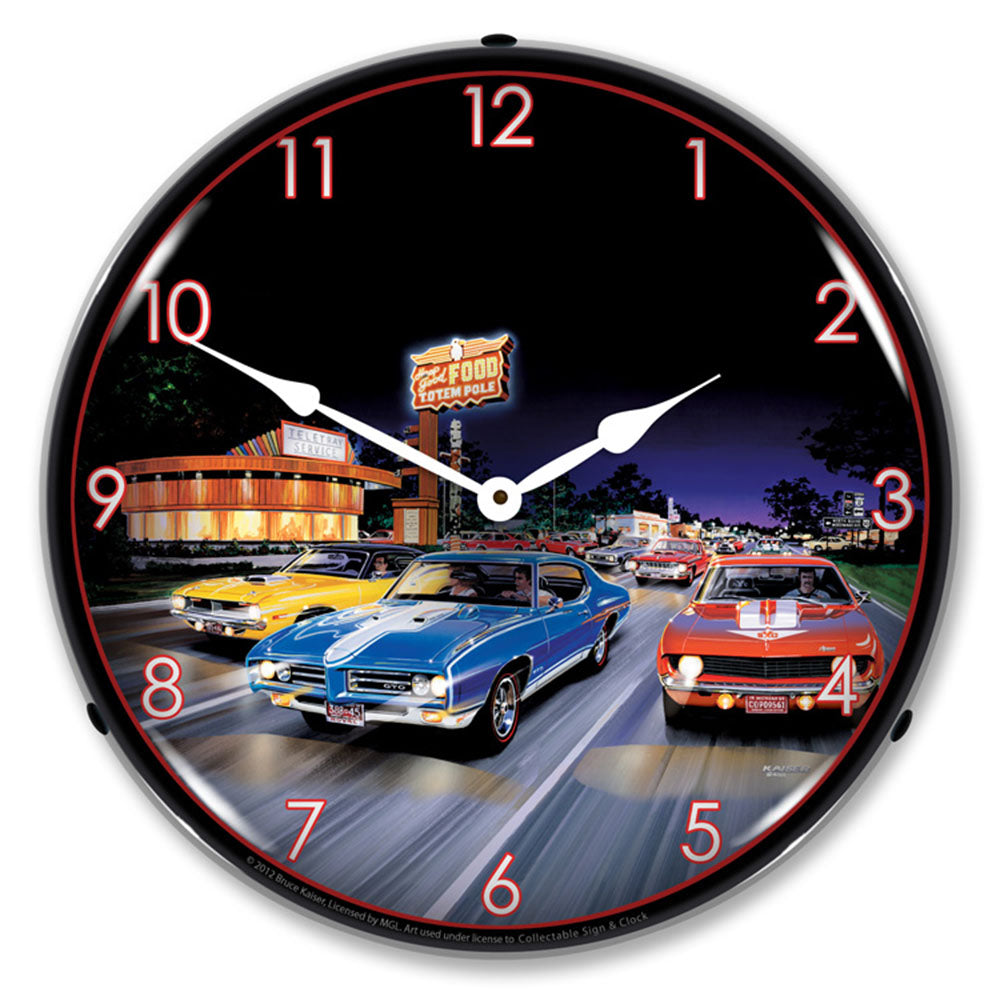 Woodward Avenue 14" LED Wall Clock