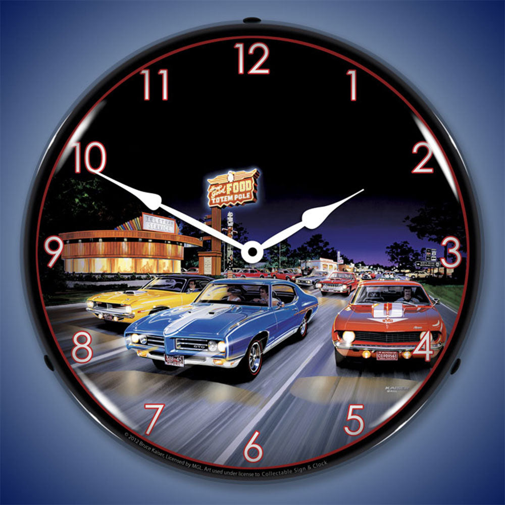 Woodward Avenue 14" LED Wall Clock