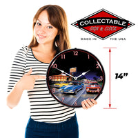 Woodward Avenue 14" LED Wall Clock