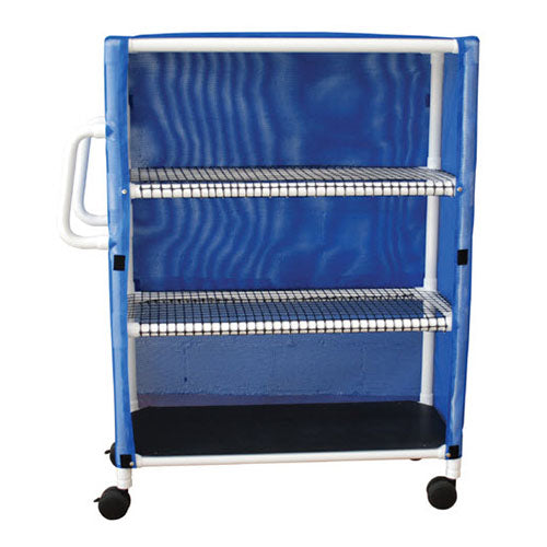 MJM Jumbo 3-Shelf Linen Cart with Protective Cover