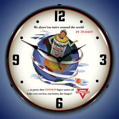 Conoco Super Motor Oil 14" LED Wall Clock