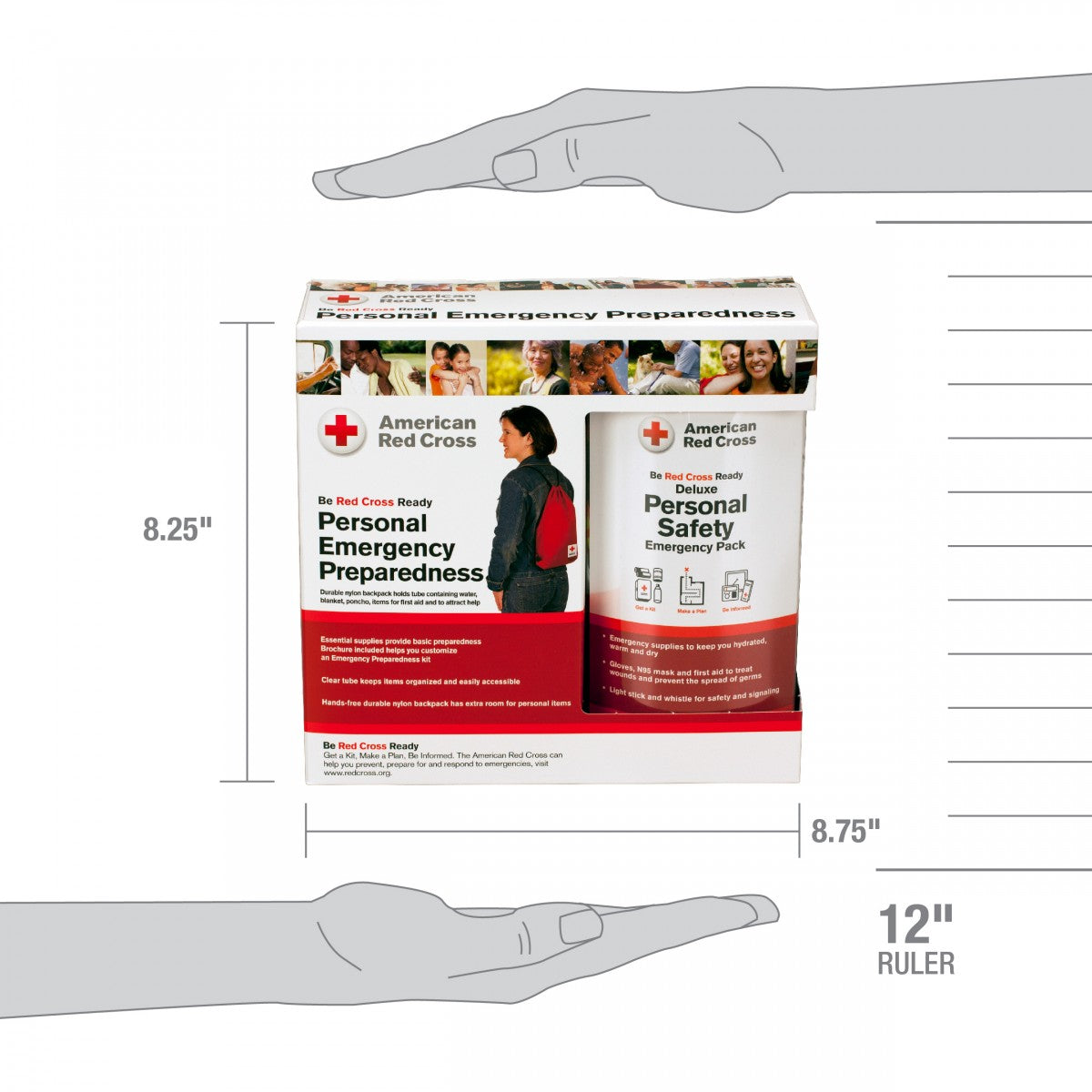 First Aid Only American Red Cross Deluxe Personal Safety Emergency Pack