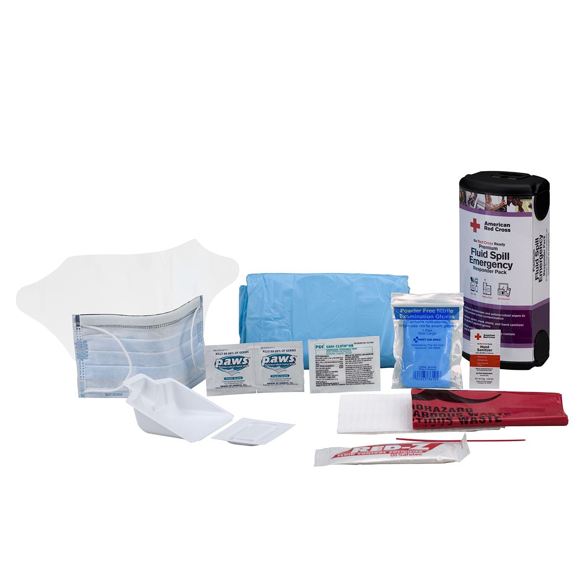 First Aid Only American Red Cross 13 Piece Fluid Spill Emergency Responder Pack