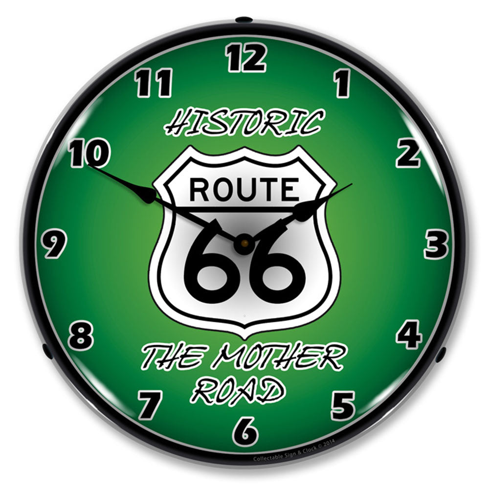 Historic Route 66 The Mother Road 14" LED Wall Clock