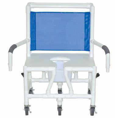 ConvaQuip S126-5BAR-DDA-SQ-PAIL Bariatric 99Chair with Dual Drop Arms - Flat Seat