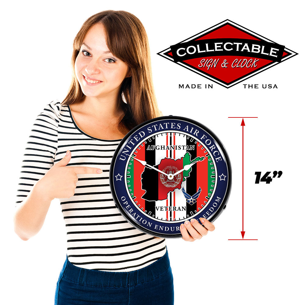 Air Force Veteran Operation Enduring Freedom 14" LED Wall Clock