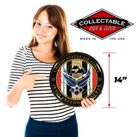 Air Force Veteran Operation Iraqi Freedom 14" LED Wall Clock