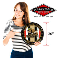 Marine Veteran Operation Iraqi Freedom 14" LED Wall Clock