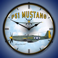 P51 Mustang 14" LED Wall Clock