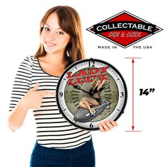 Lady Luck 14" LED Wall Clock