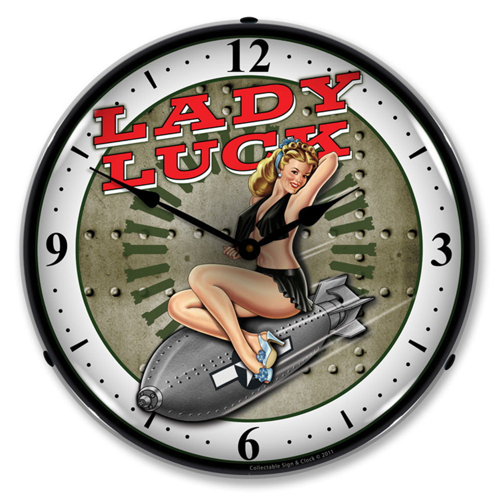 Lady Luck 14" LED Wall Clock