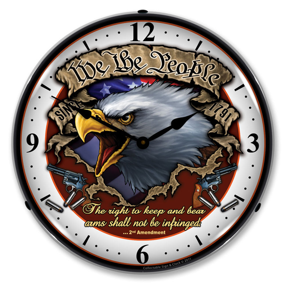 We the People, 2nd Amendment 14" LED Wall Clock