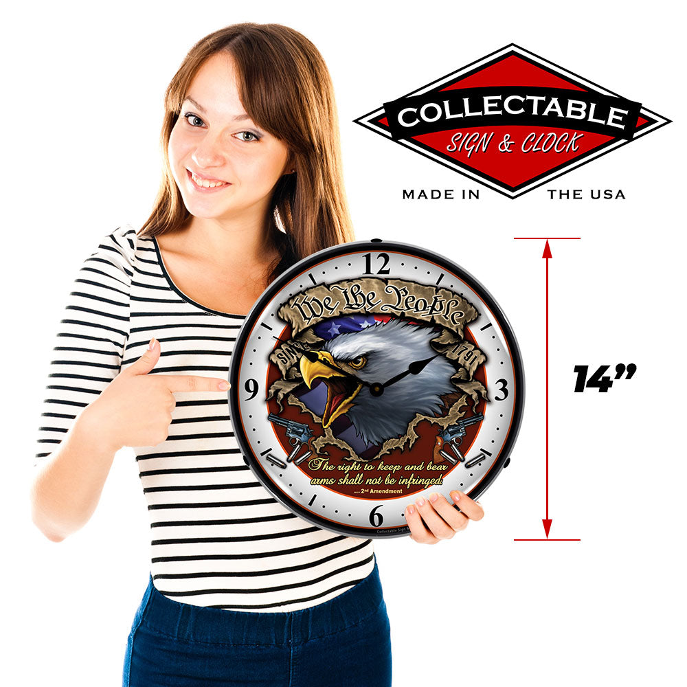 We the People, 2nd Amendment 14" LED Wall Clock