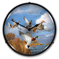 Mallards 14" LED Wall Clock