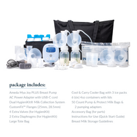 Ameda Mya Joy Double Electric Breast Pump with Large Tote & Deluxe
