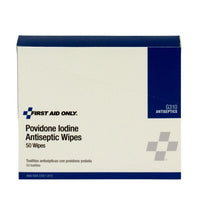 First Aid Only Povidone Iodine Wipes, 50 Per Box (Case of 19)