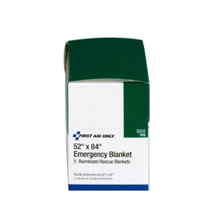 First Aid Only Aluminized Rescue Blanket, 5 Per Box